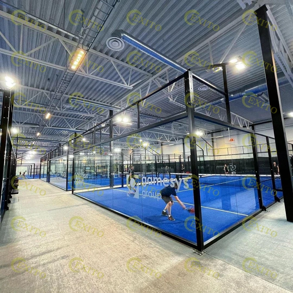 EXITO Build Your Own Padel Courts, Playing Panoramic Padel Court Assembled In Thailand Outdoor Courts For Play