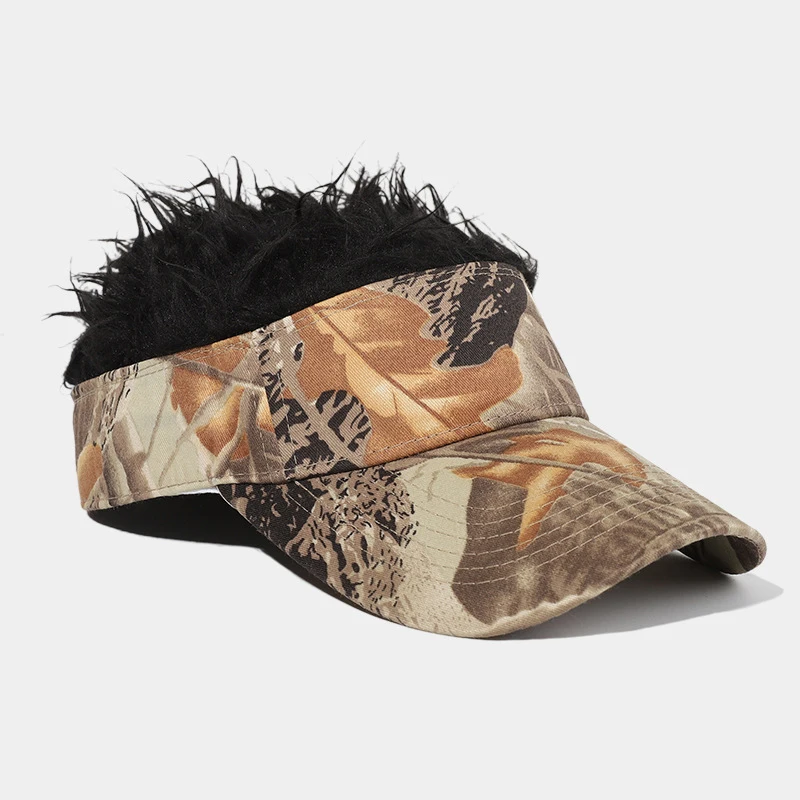 wholesale mens hair sun visor adjustable novelty funny outdoor party vig camo hair visor