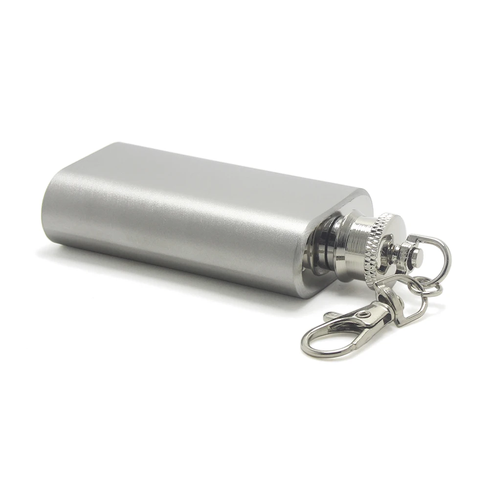 2oz Flask 50ml Whisky Flagon Kettle Oilcan Keychain Stainless Steel Metal Travel Wine Pot Drink Gifts 45ml Mini Liquor Hip Flask