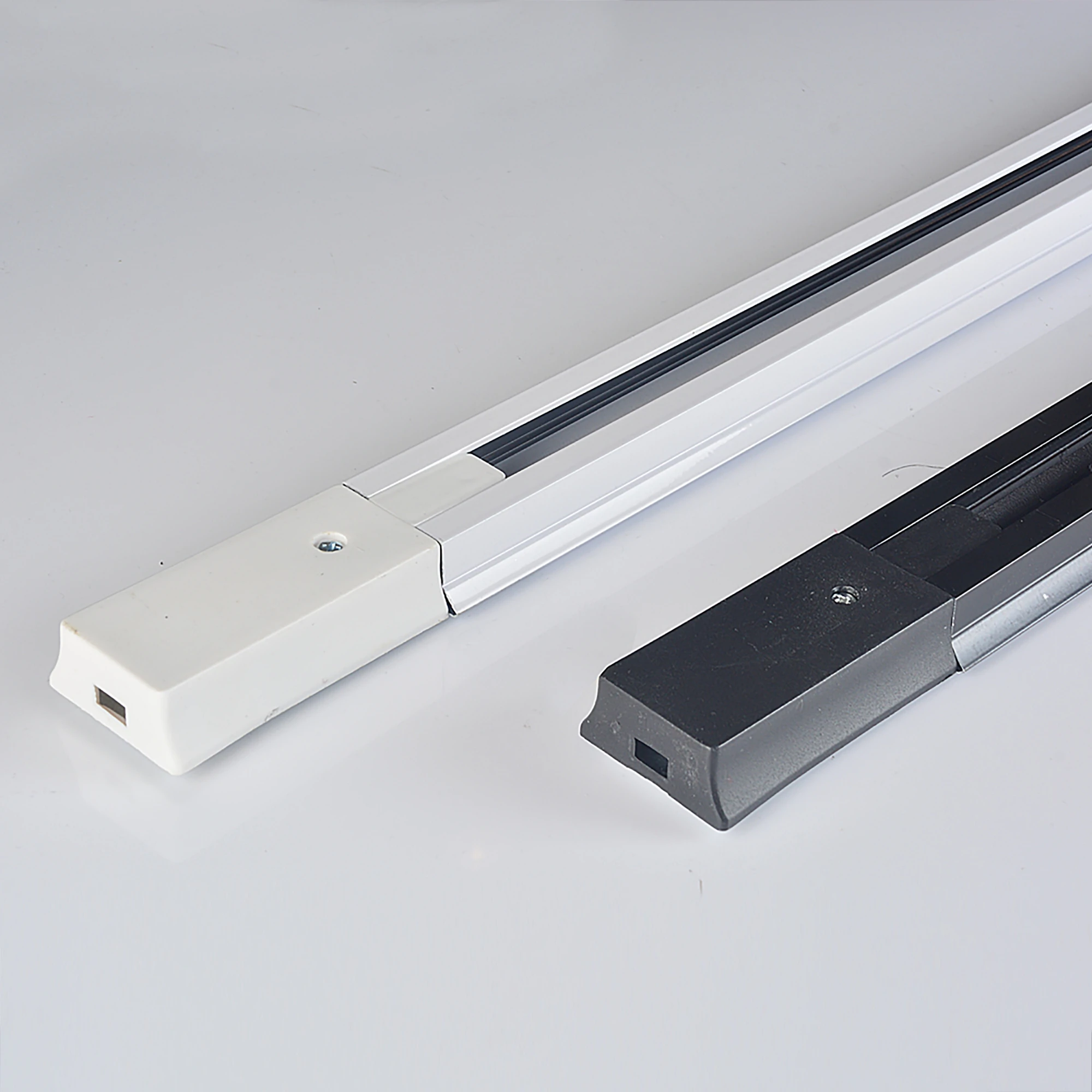 Светодиодная направляющая для трекового светильника, длина 1,5 м, алюминиевая направляющая для прожектора, белая, Черная