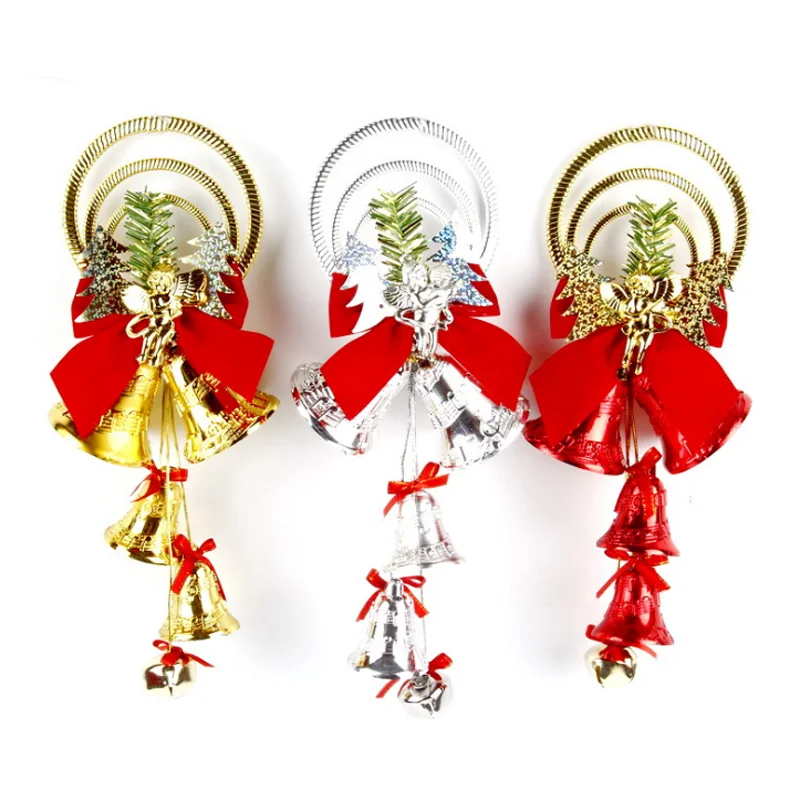 
Christmas Indoor and Outdoor Ornament Wreath with Bell Hanging Xmas Tree Decoration 