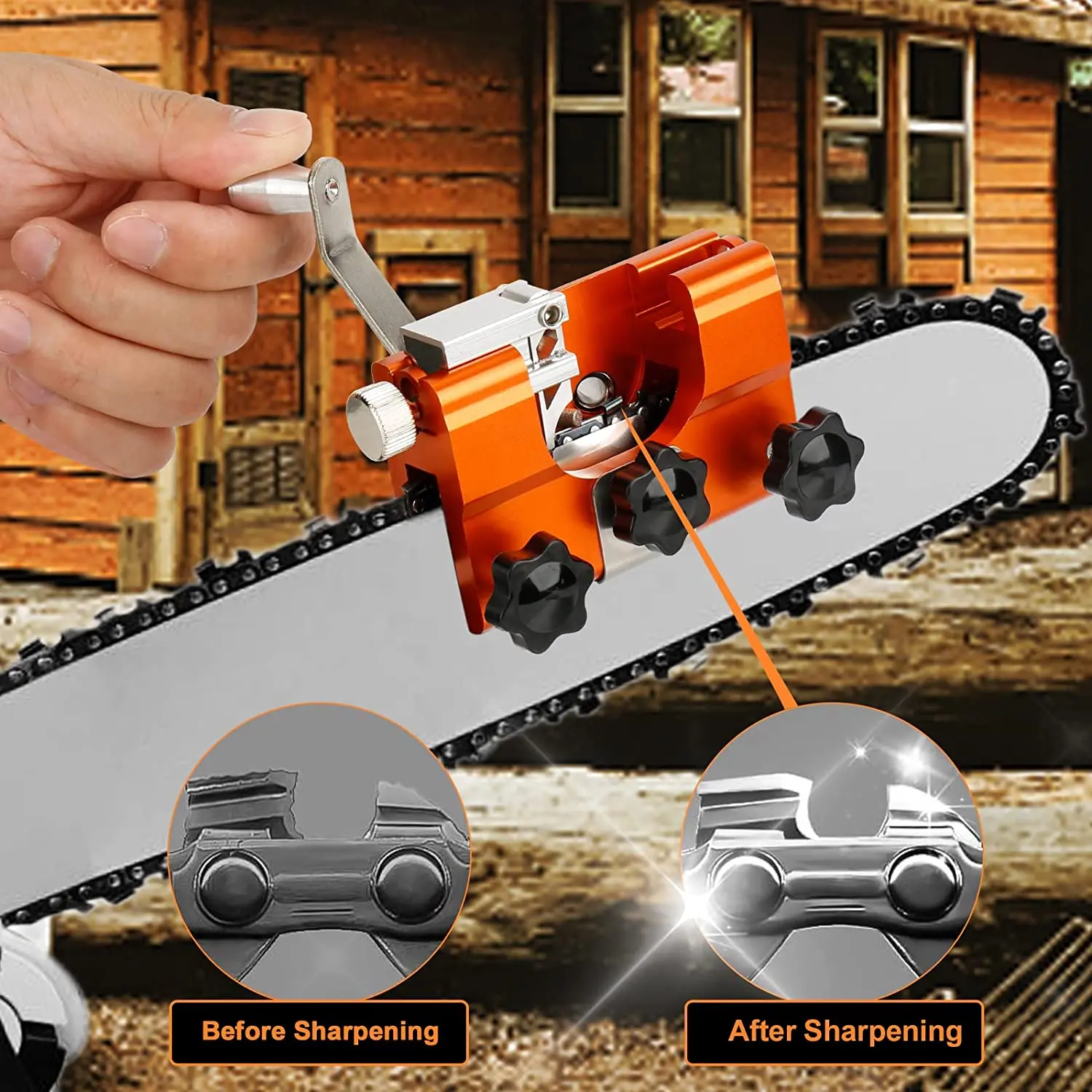 New Portable Chainsaw Sharpener hand chain sharpener Handheld Household Tools