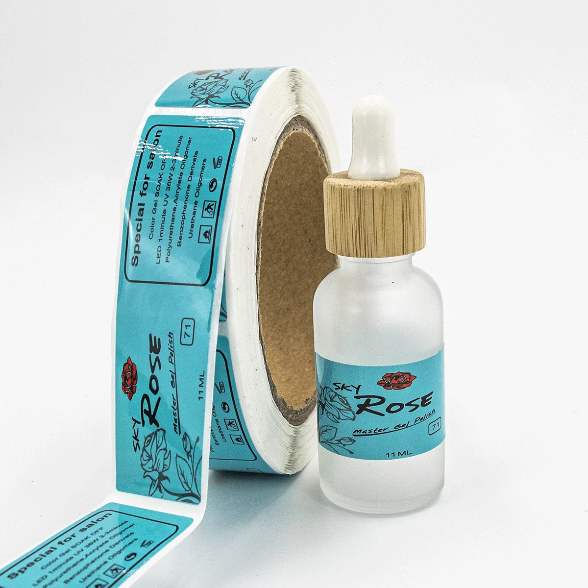 custom vinyl adhesive personalized business printing bar code paper self adhesive hair oil product sticker labels