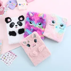 a5 manufactures price paper stationery for school and office Gift use cartoon plush animal design lined journal notebook