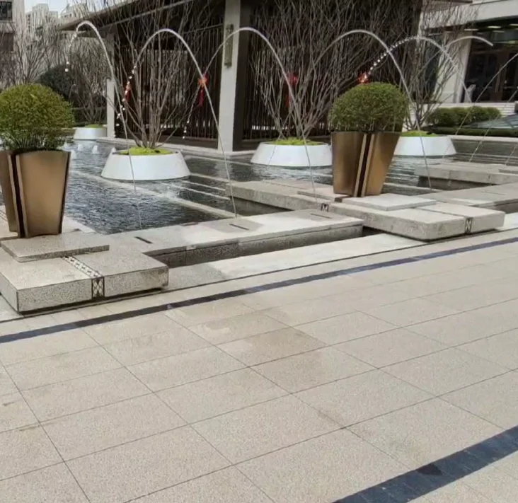 Stainless Steel Leaping jumping jet fountain fountain with DMX Control jumping water jet