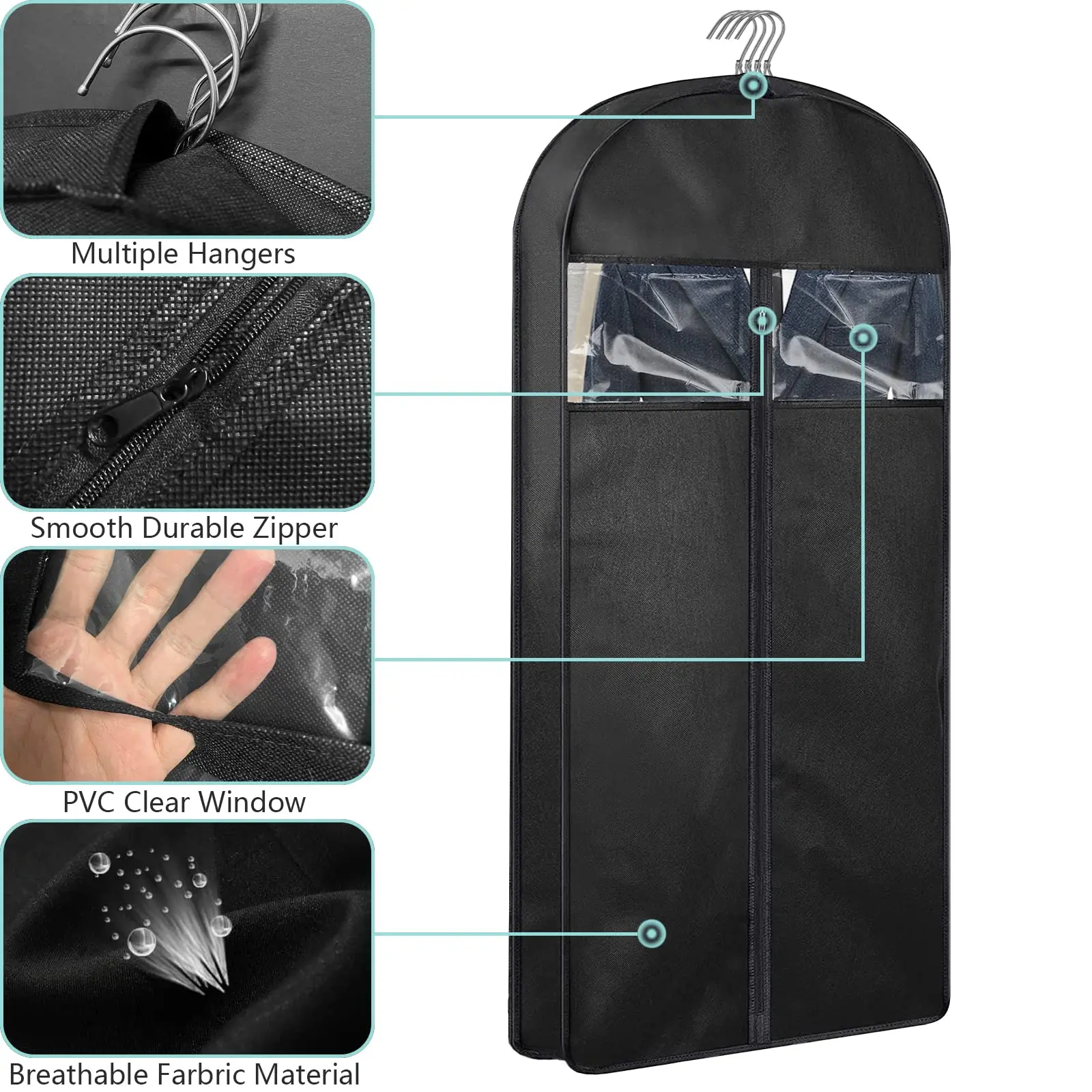 Quick Delivery Factory Wholesale Dustprofor Dress Cover bags Transparent, LDPE Cloth Protector Garment Suit Coat Dust Cover/