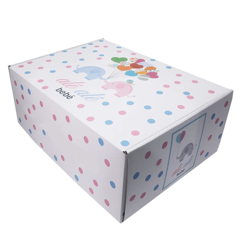 Beautiful customized logo design printing box with cute pattern nice-quality corrugated paper mailer box for gifts