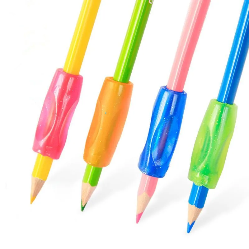 SE150002 Pen Holder Corrects Writing Posture Student Toddler Pen Holder Candy-colored Silicone Pen Holder