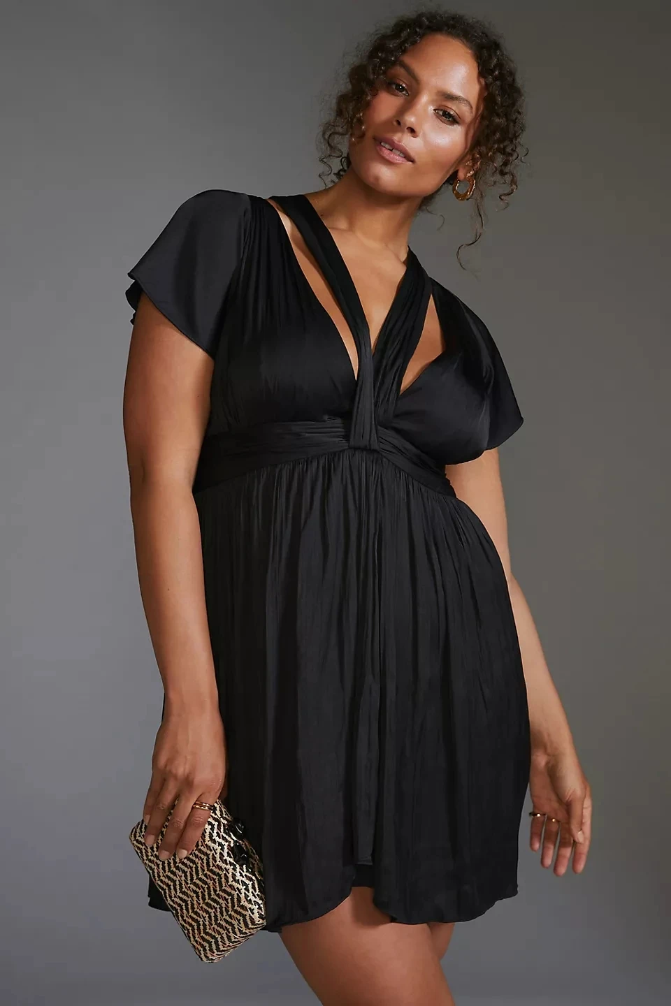 RedHK Custom High Quality Women Viscose Cupro Soft Matte Satin Dress V Neck Halter Neck Short Sleeve 4 Colors Summer Lady Dress