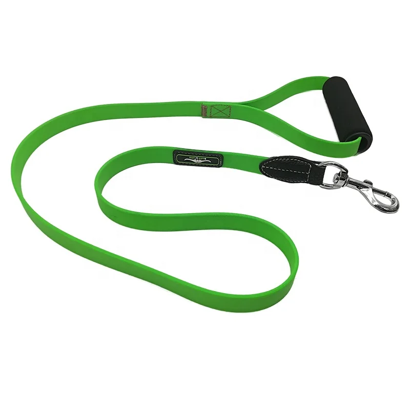 
 Напечатанный логотип на заказ, мягкая кожа, мягкая ручка из пенопласта, черная резина, пластиковая свинцовая насадка для собак на двор, 50 футов  