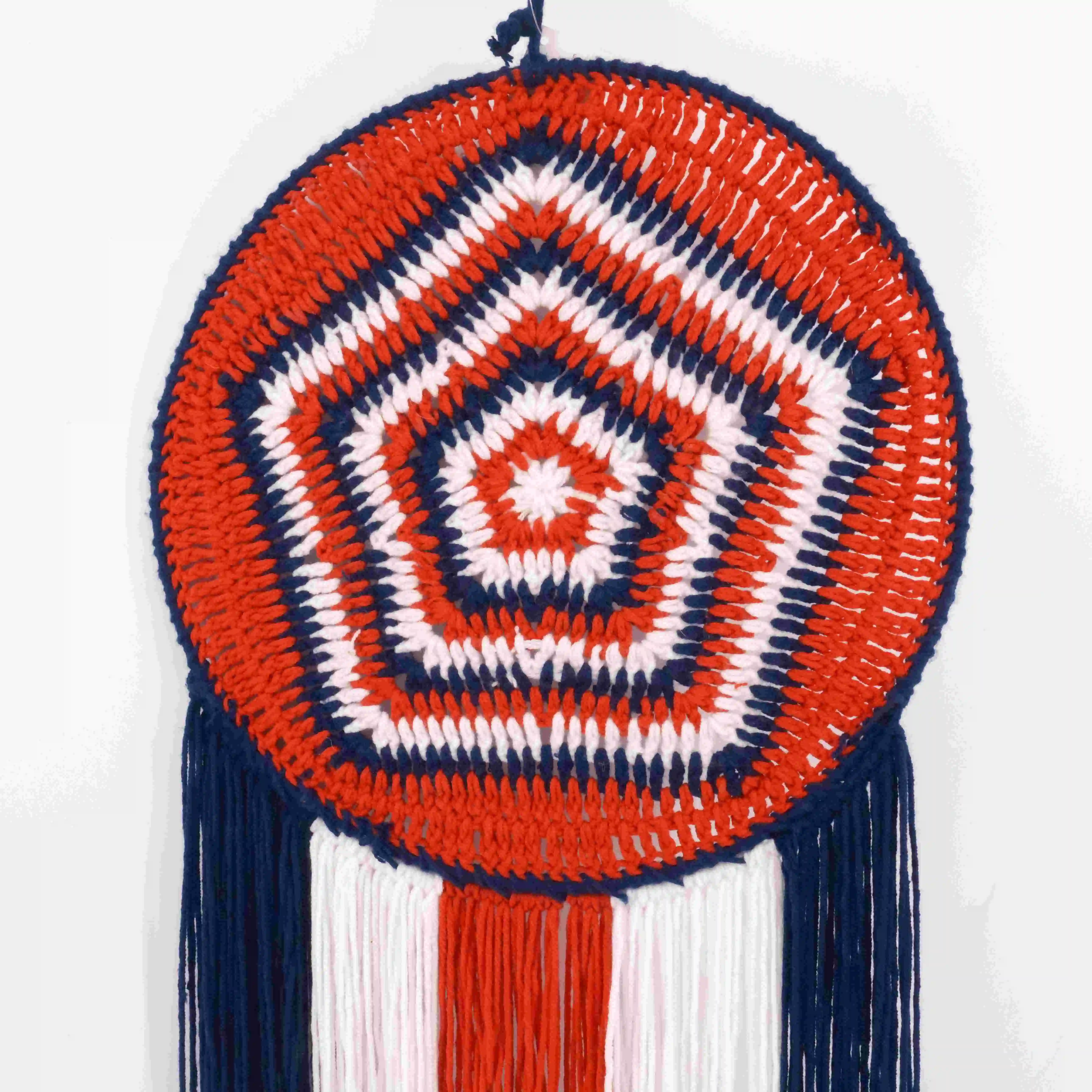 Crochet Wall Hanging Decor American Independence Day Home Decoration For Living Room Patriotic Day Crochet Ornament