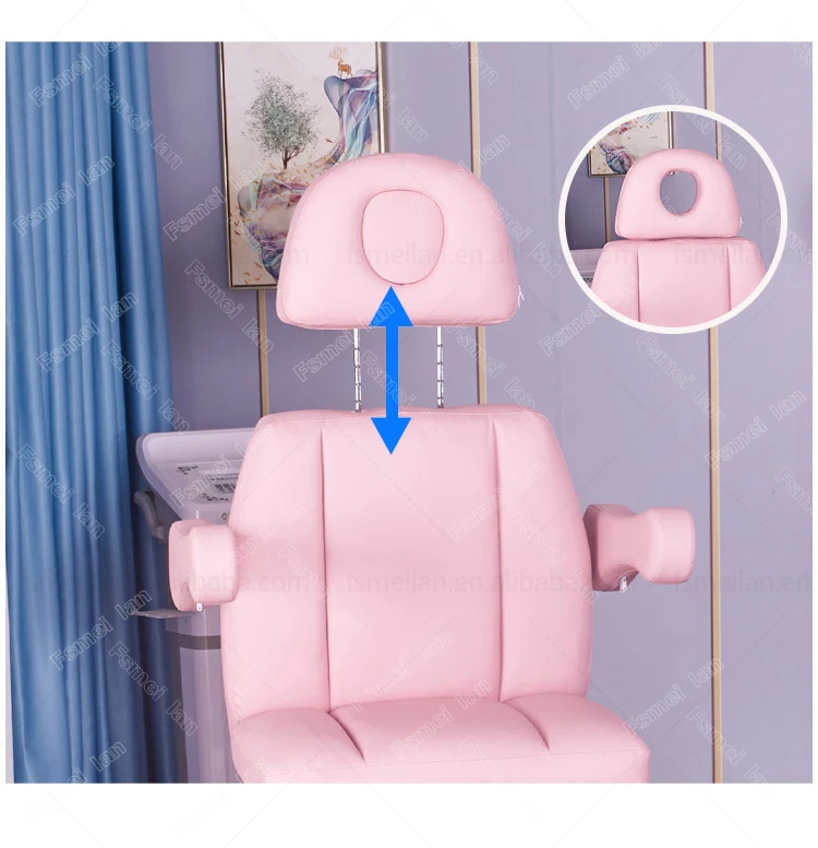 Factory Luxury Pink Electric Medical Therapy Treatment Eyelash Salon Spa Lash Facial Chair Table Beauty Bed Massage Bed