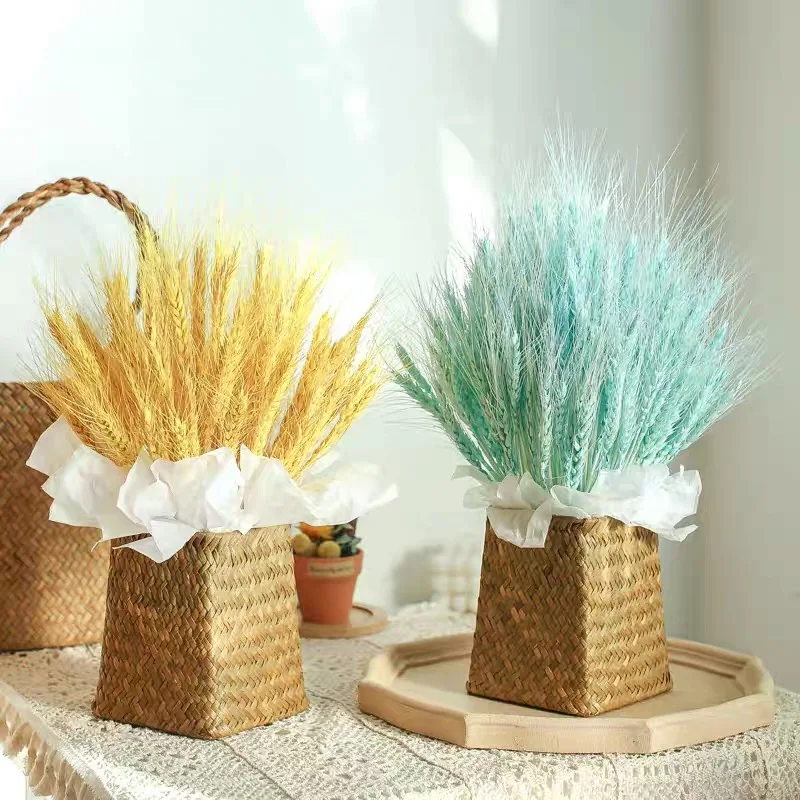 wedding backdrop decorative flowers dried flowers natural wheat grass dry wheat for home decoration