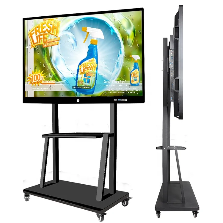 In One Flat Panel Touch Screen Interactive Whiteboard 55 65 75 86 98 Inch All LED Smart Board Interactive Smart Blackboard 50KG