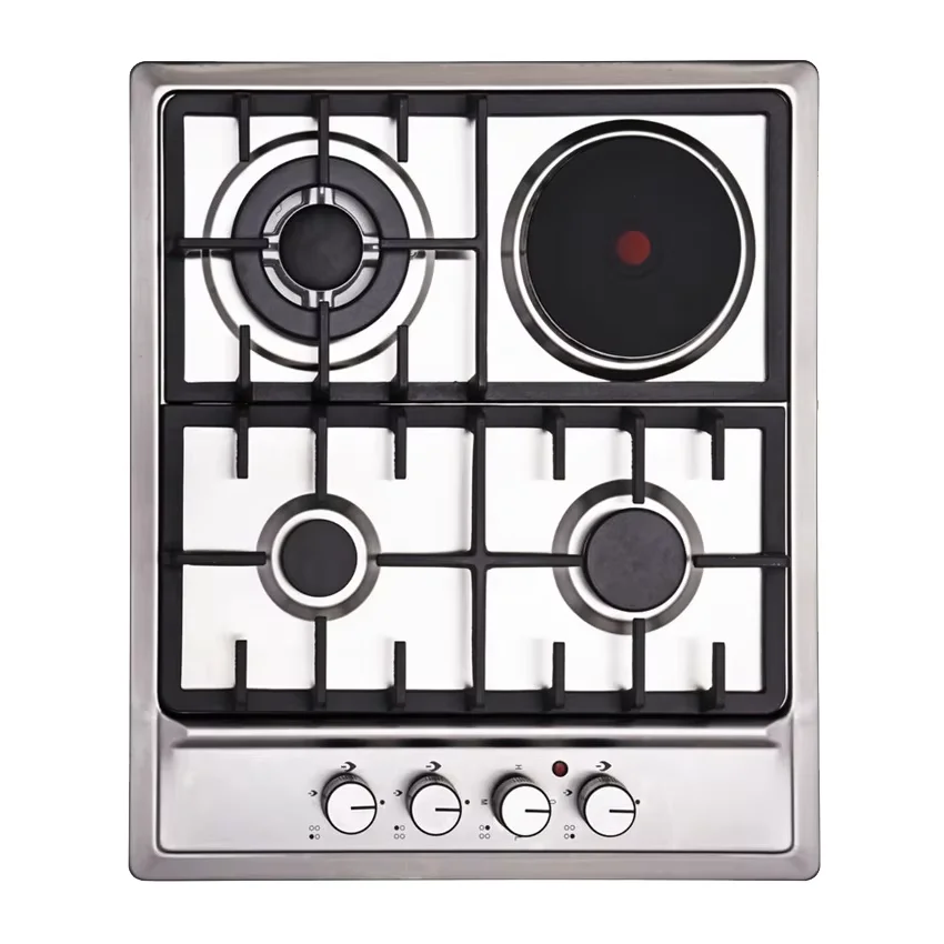 Household  Gas Cooktop  Appliance 3 Burners gas + 1 burner Hotplate Gas Cooktop Mixed Series