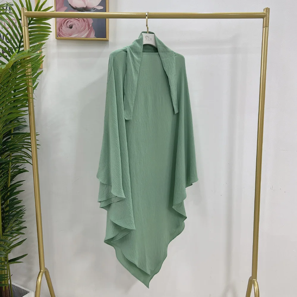 2023 Fashion New Arrival 16 Colors Cheap One Layer Niqab Khimar Women Muslim Long Hijab niqab prayer garment Islamic clothing