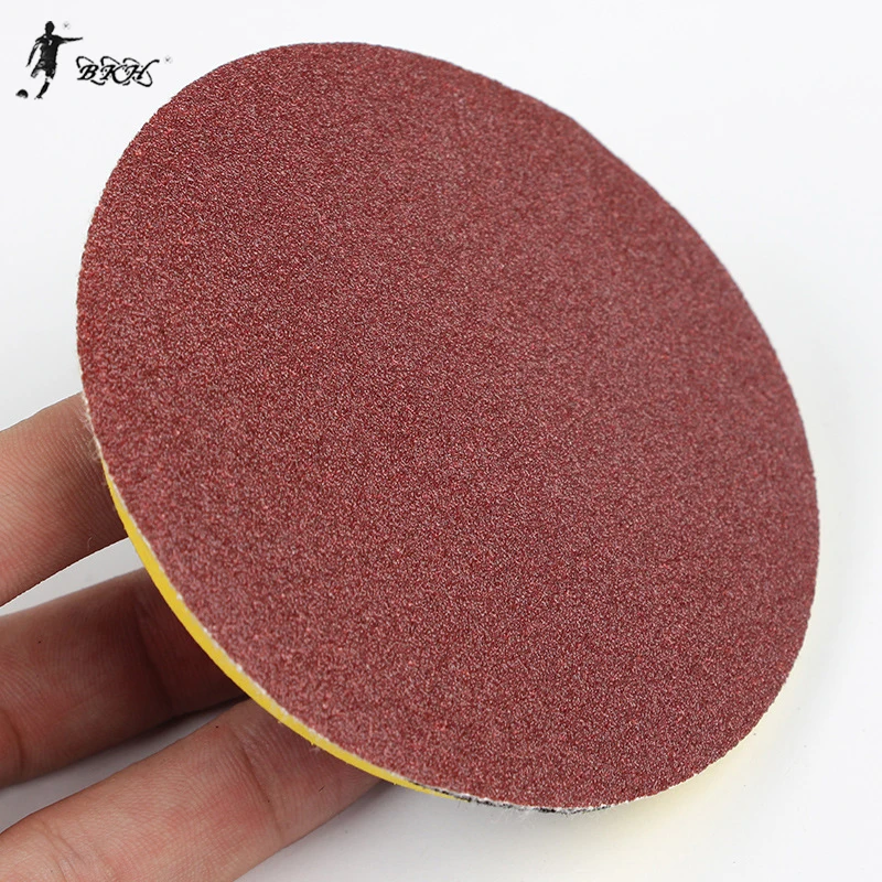 BKH Manufacture High Quality Red Color Aluminum Oxide Circular Abrasive Sanding Disc For Grind Metal Stone