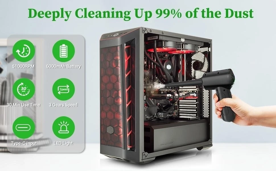 Rechargeable Powerful Cordless car vacuum cleaner rechargeable Air Duster Mini Vacuum Cleaners Car Handheld Vacuum Cleaner