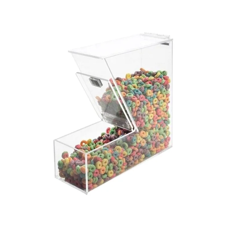 Custom store acrylic sweet dispenser for the candy shop/acrylic containers for candy/acrylic candy bin with scoop
