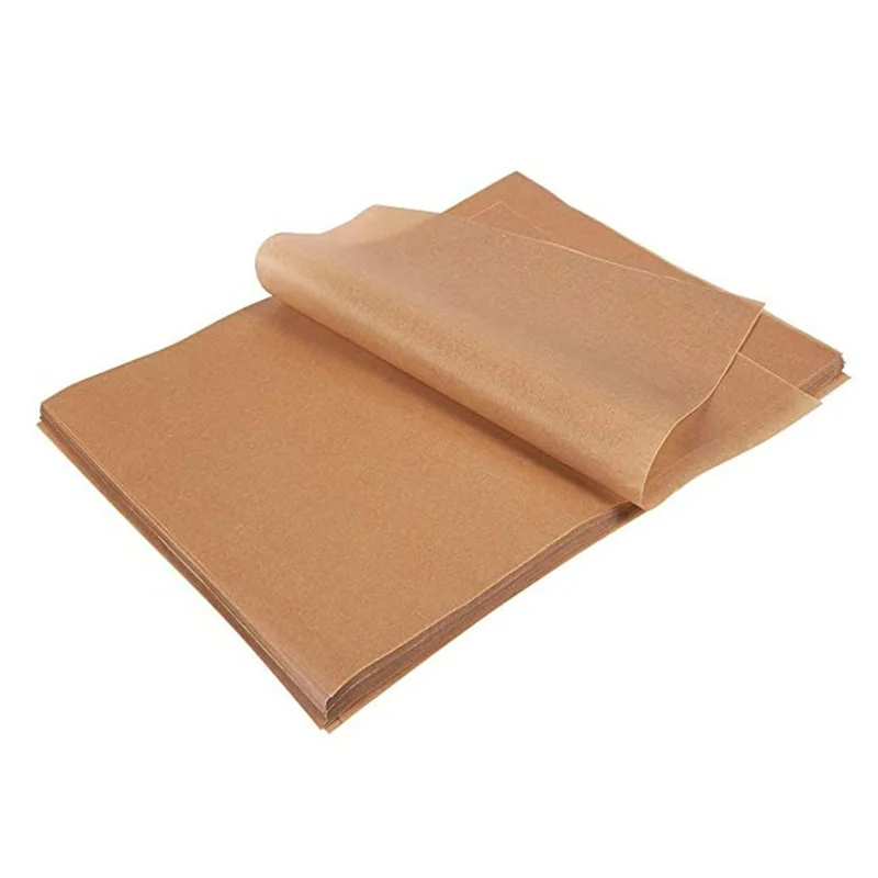 Factory direct selling natural color baking silicone oil paper 30*40cm fire-resistant barbecue paper baking parchment paper