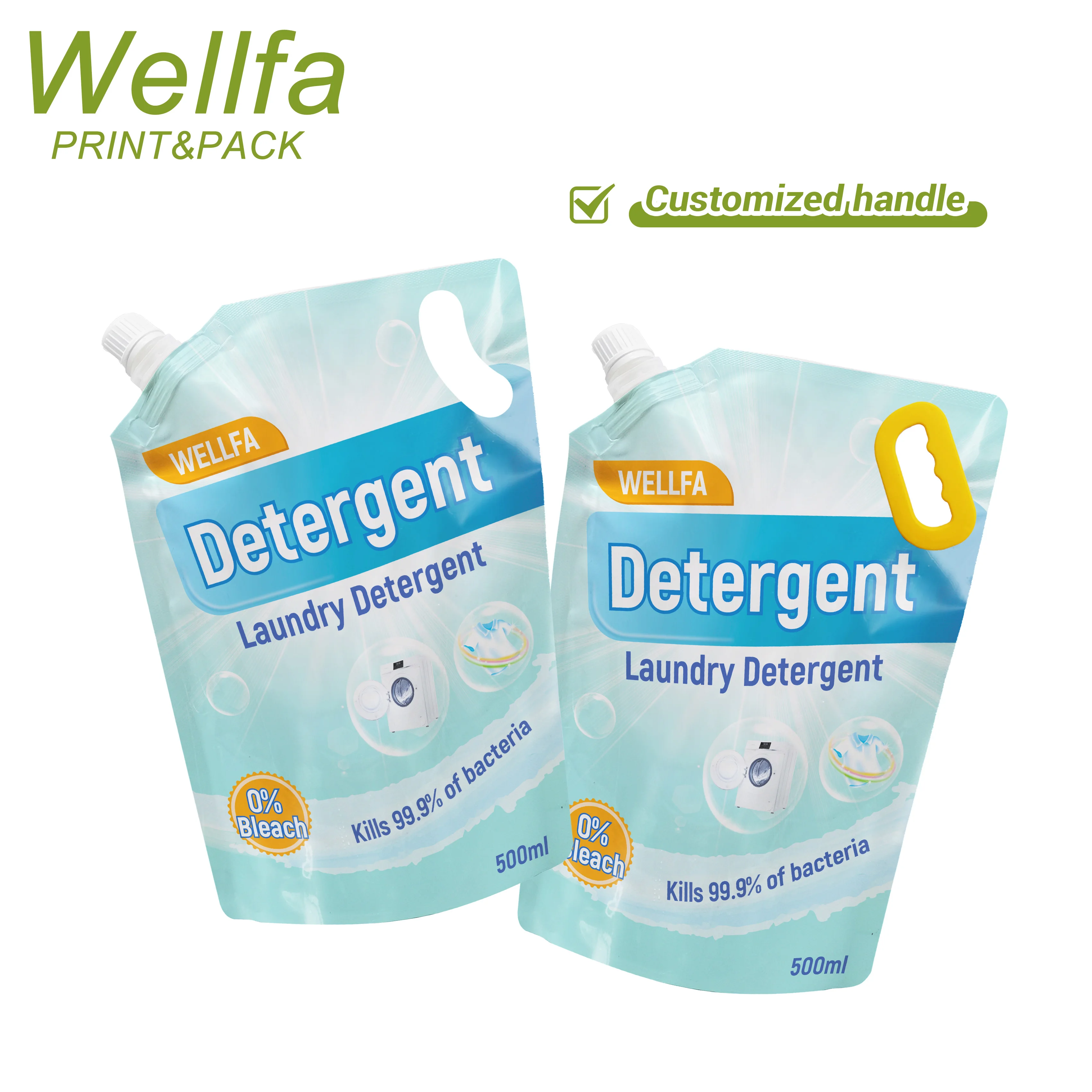 Reusable Doypack Shampoo Spout Bag Stand Up Body Shower Packaging Washing Liquid Soap Detergrent Refill Spout Pouch