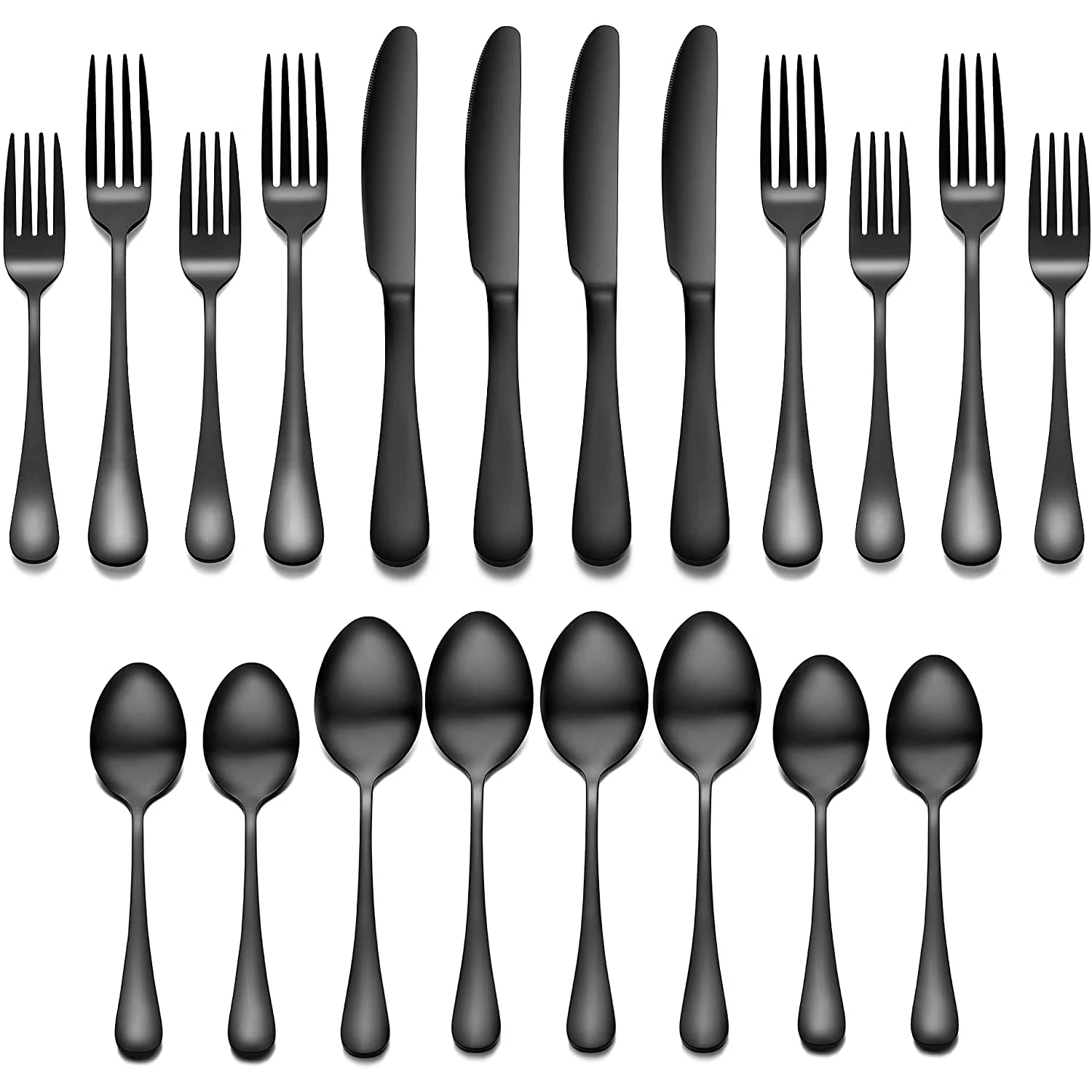 Wholesale Brass Black Kitchen Fork And Spoon Manufacturer Silverware Gold Cutlery Stainless Steel Flatware Set