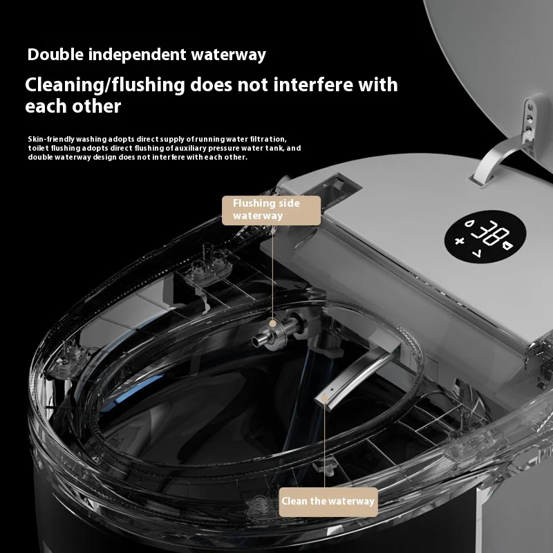 Smart Household All-In-One Voice Control Floor Mounted Foam Egg-Shaped Automatic Fully-Automatic Sterilization Instant Elongated