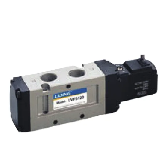 
LVF series dc 24v solenoid flow control 5/2 way pneumatic valve 