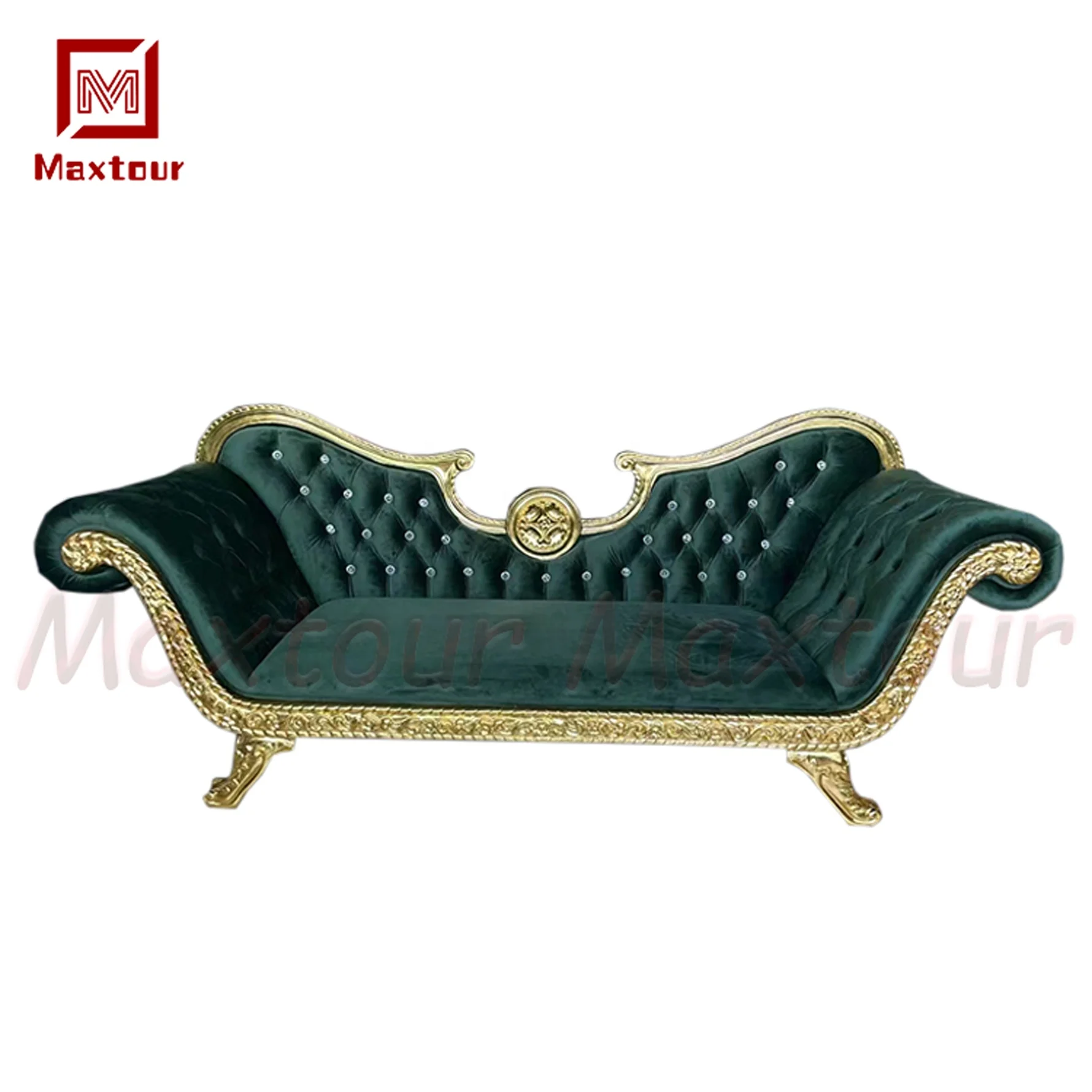 Wedding Hall Furniture Hot Sale Royal Bride Groom Comfortable Sofa Furniture Luxury Leather Wedding Sofa