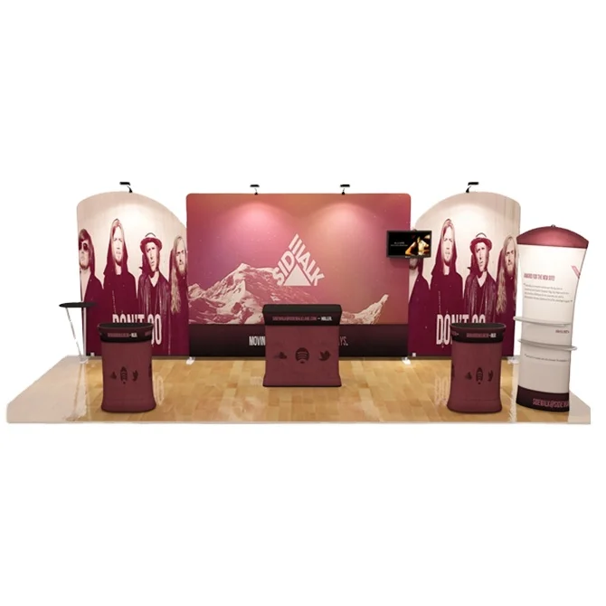 Modular portable aluminum fabric advertising 10*20ft  exhibition booth display for fair