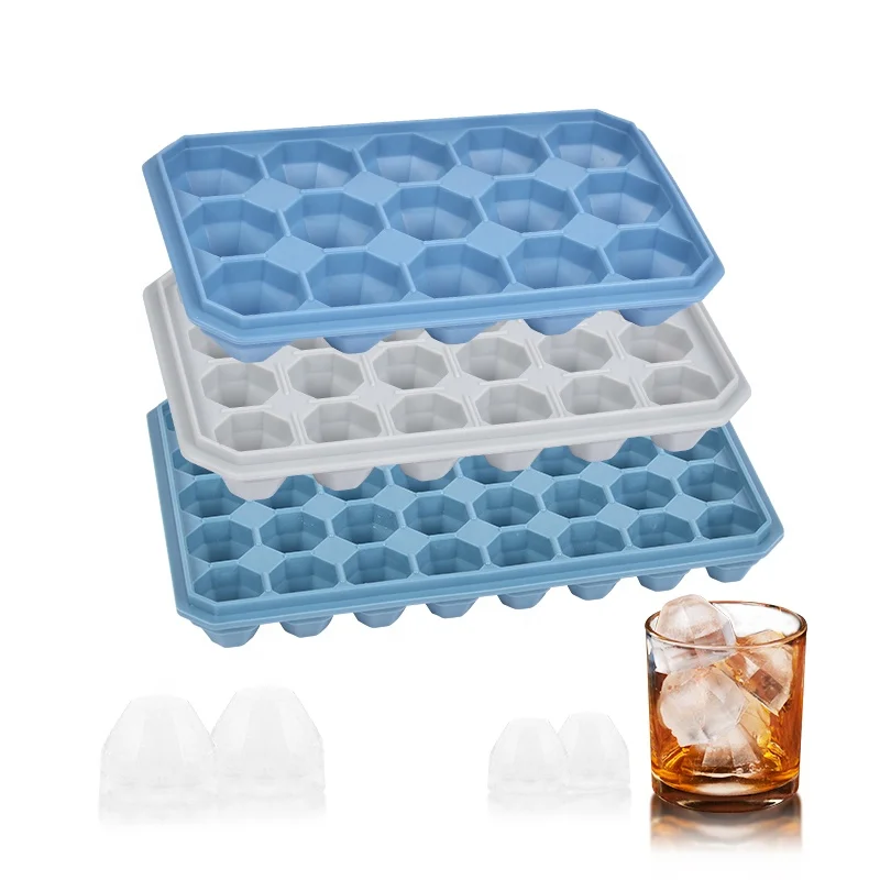 DUMO Hot Selling Handmade Whisky Beer Moulds 15-24-40 Cavity Diamond Silicone Ice Cube Tray Mold