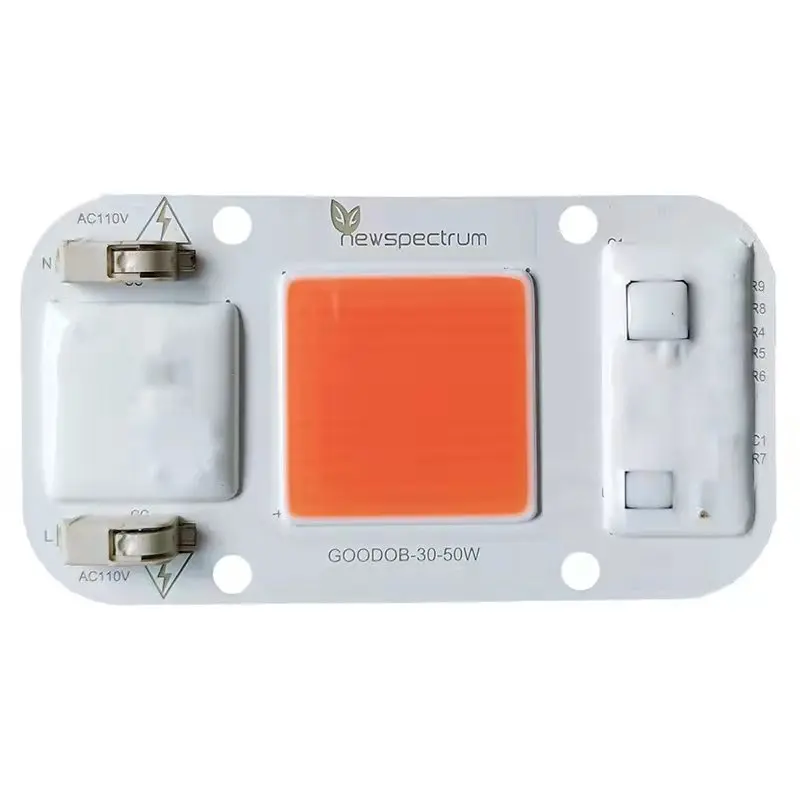 Solderless Connector AC 110V 220v 50W 30W Full Spectrum Plant Grow Light COB Chip for Indoor Plant Seedling Led COB Module