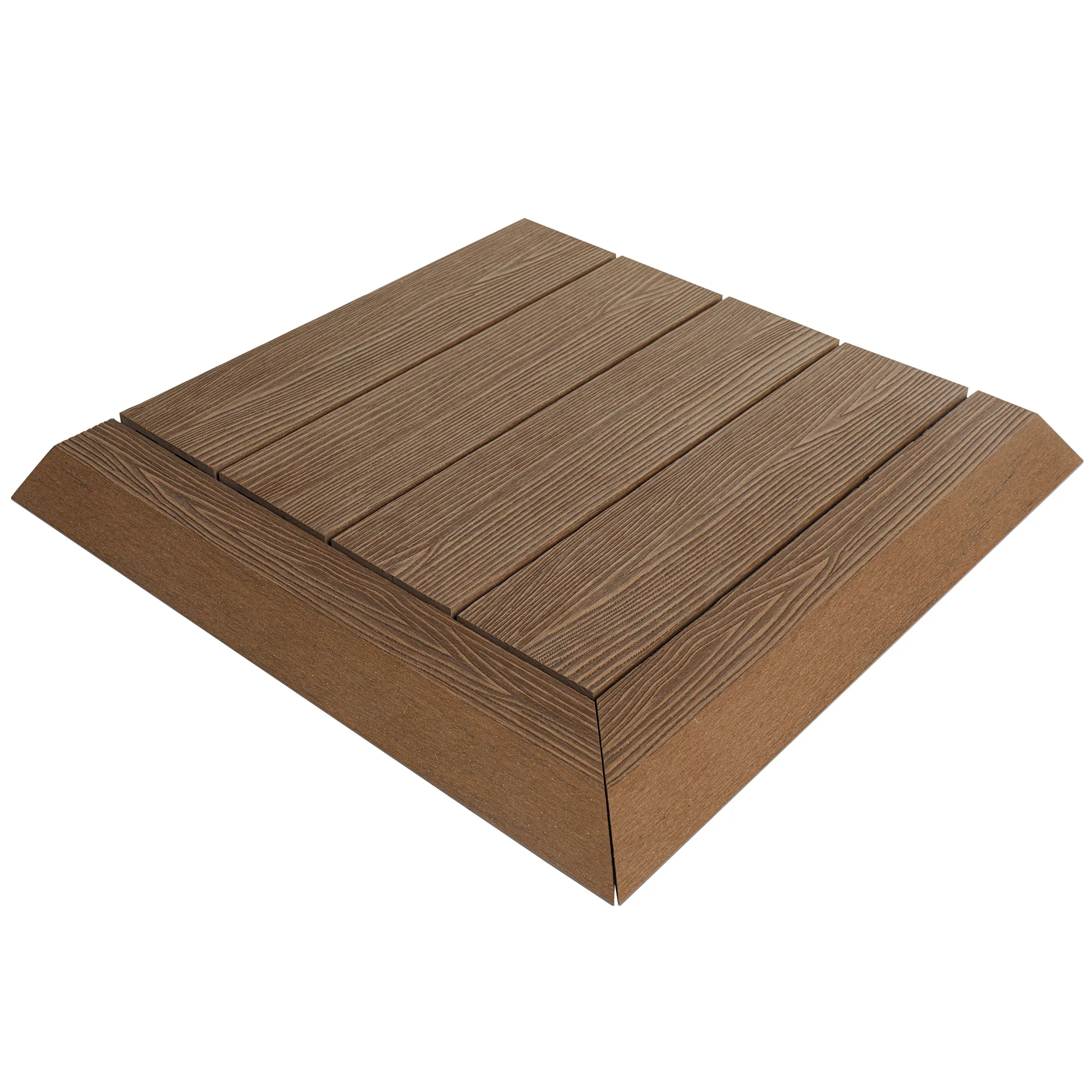 New WPC Interlocking Floor Tile DIY Decorative Wood Floor XF-C039 400*400*25 mm