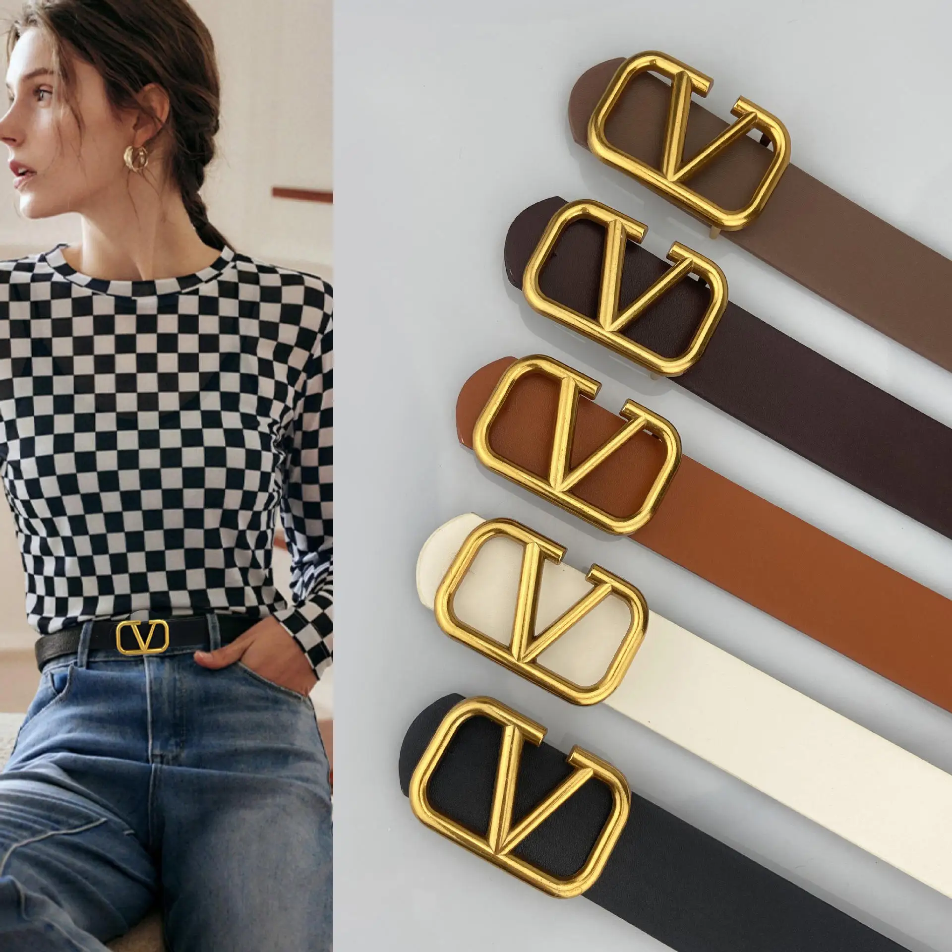 New Custom Logo Suede Leather Fashion Waist Belt Women Decoration Flat Special Belt