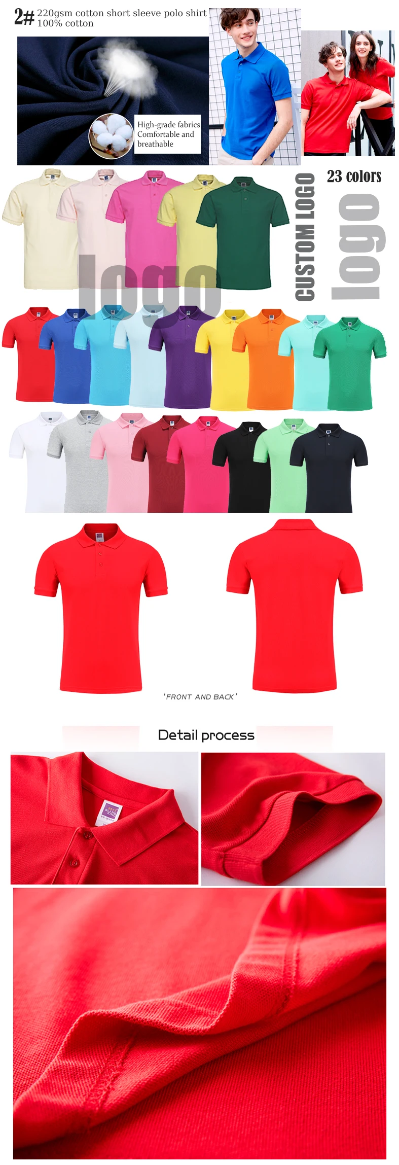 custom polo shirts with embroidery log