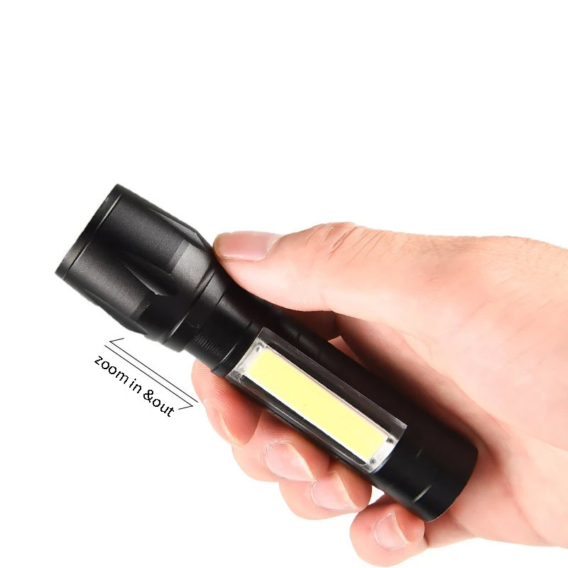 Hlm Portable Rechargeable 3w Mini Handheld Led Flashlight For Biking Camping