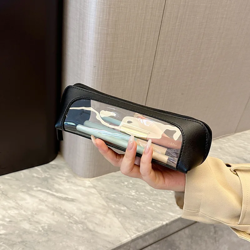 Portable Cosmetic Bag Logo Hand-Held Lipstick Eyebrow Pencil Makeup Brush Bag