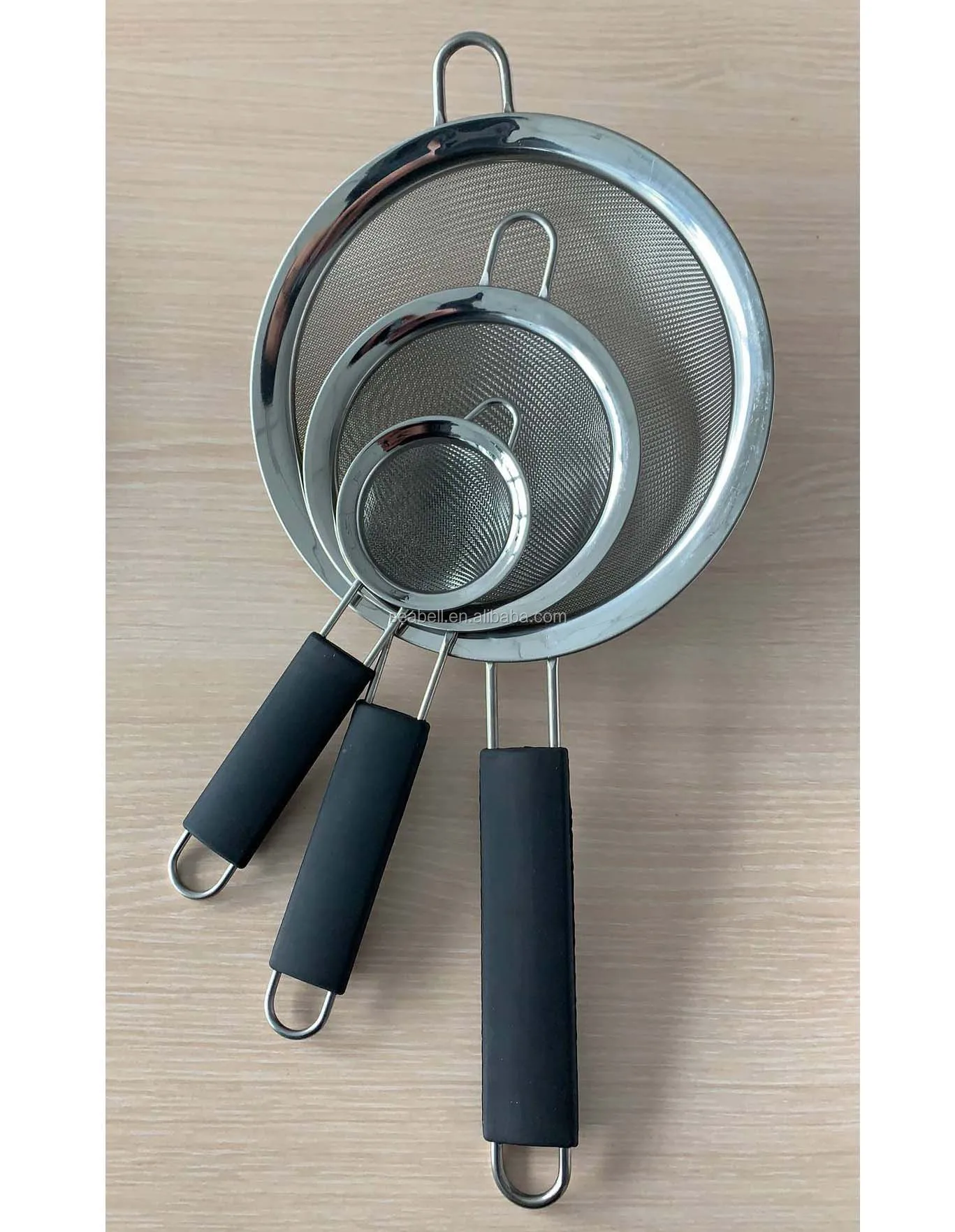 Stainless Steel Colander Filter Oil Spoon Fine Mesh Colander Sifter Sieve Vegetable Strainer Scoop Colander Kitchen Skimmer