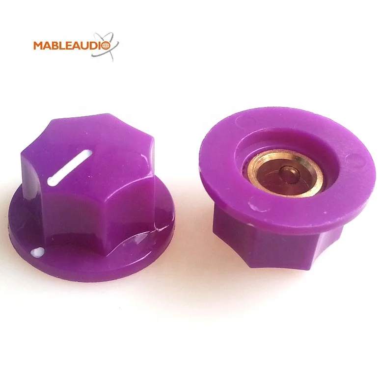 20X11.5mm 9F Metal Insert Plastic Round Potentiometer Guitar Knob