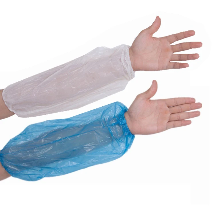 disposable wholesale plastic arm sleeve cover blue PE oversleeve (1600340354677)