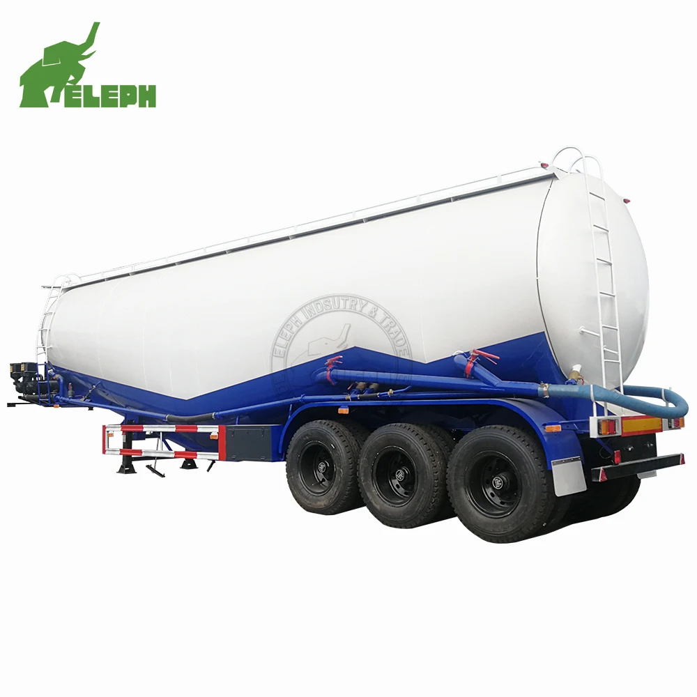 Bulk Cement Transport Tank Semi Trailer With Diesel Engine and Air Compressor(11)