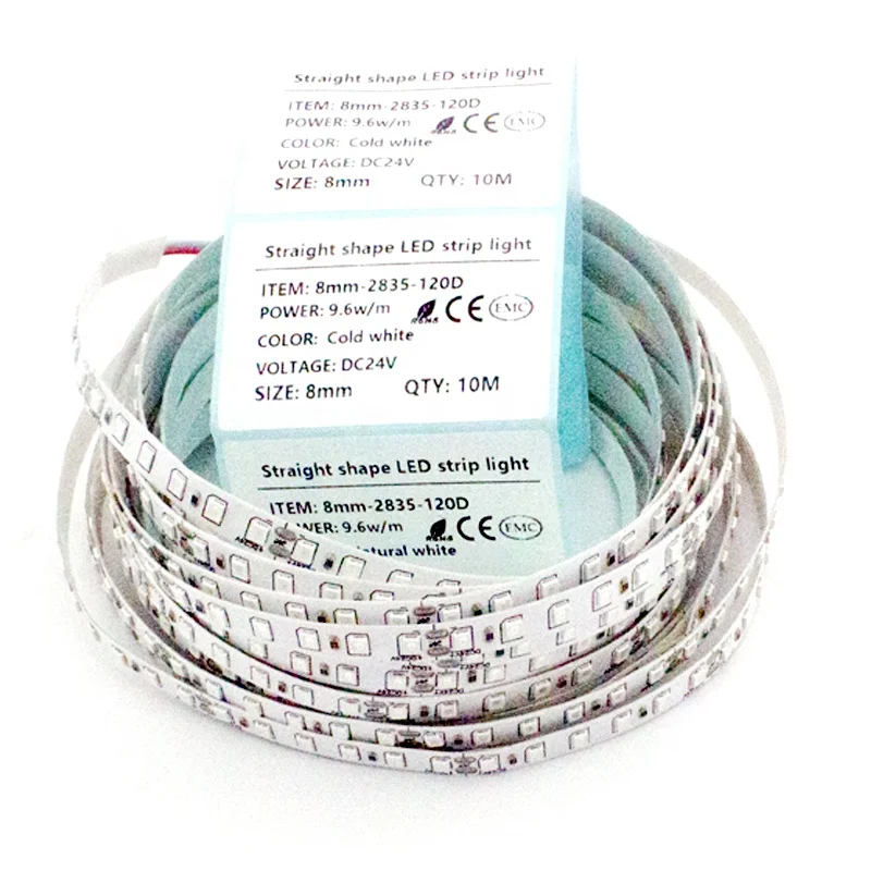 12V 24V 120leds/m warm white daylight cool white 2700K 3000K 4000K 6000K IP20 IP65 IP67  high cri flex led strip light 2835 3528