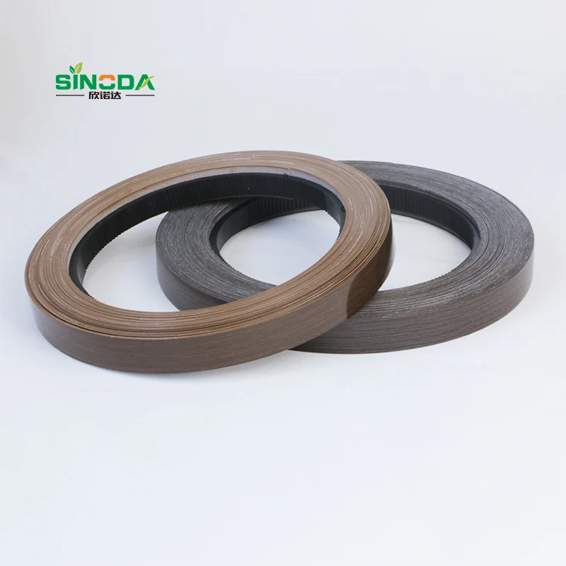 Manufacturer direct sales wood grain PVC material furniture edge banding edge banding strip edge banding tape