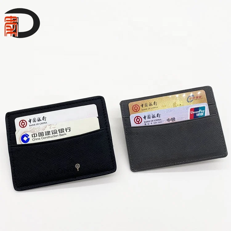 Лидер продаж Amazon 2021 держатель для карт с RFID-блокировкой индивидуальный кожаный кошелек банковских и кредитных