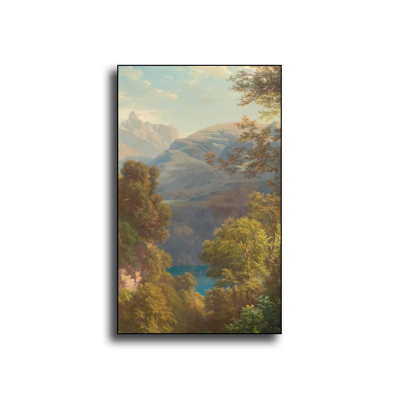 Handmade Decorative Oil Painting Peaceful Forest View for Living Room Popular Hot Sale Wall Art