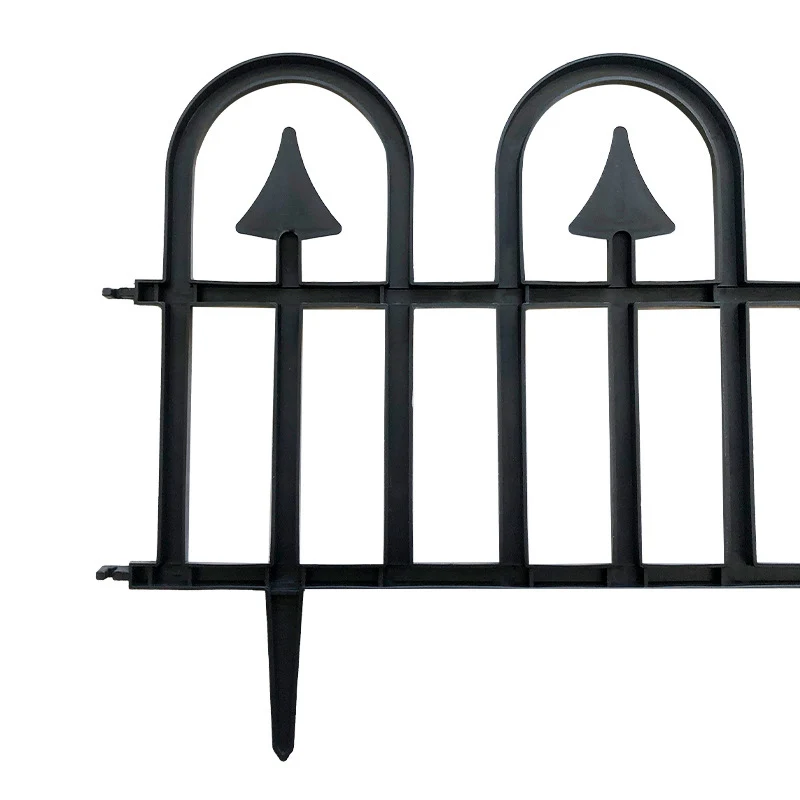 wooden curved gate plastic Garden fence outdoor pvc iron small border mesh