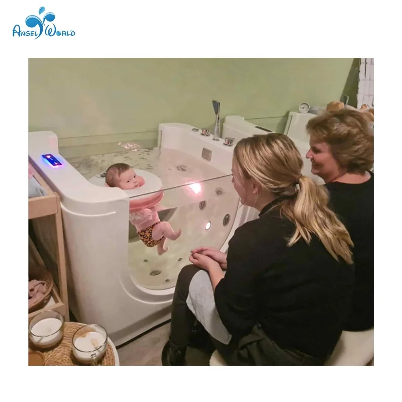 European Style Indoor FreestandingThermostatic Lighting Surfing Newborn Bath Tub Baby Spa