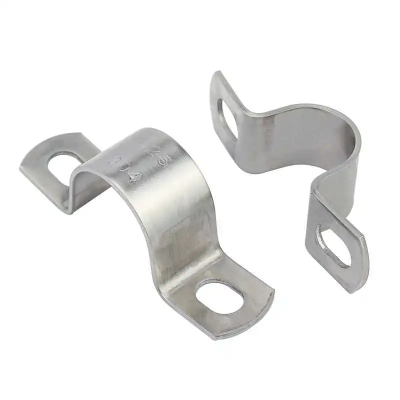 2024 Factory Hot Sale Customized Stainless Steel U Type Pipe Clamp Galvanized Steel Saddle Hose Clamp Suitable for PVC