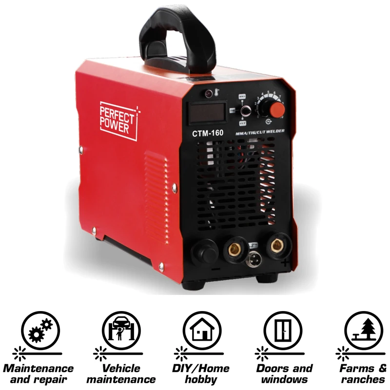 CTM-160 3 в 1 плазменный резак CUT MMA TIG сварочный аппарат IGBT инвертора станка плазменной резки портативный 160A сварочного аппарата