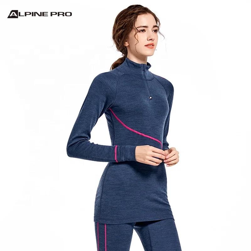Alpine PRO Breathable Quick Dry Womens Ski Underwear Merino Womens Seamless Thermal Underwear